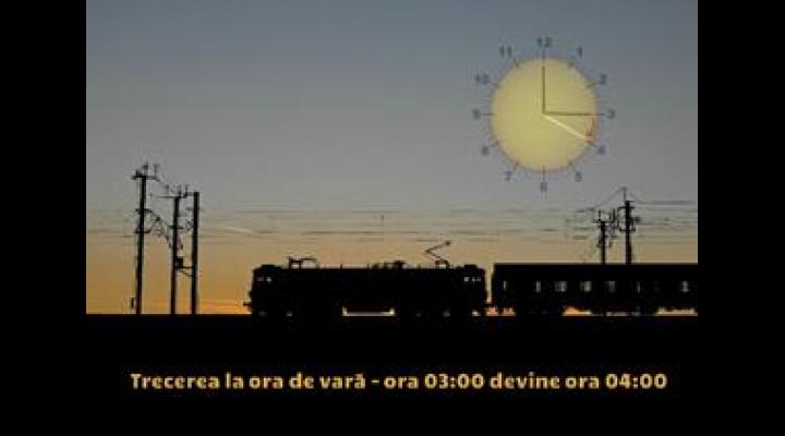 Duminică, transportul feroviar de călători trece la ora de vară     