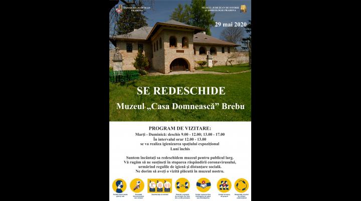 Vineri se redeschide Muzeul "Casa Domnească" Brebu/Vezi în ce condiții