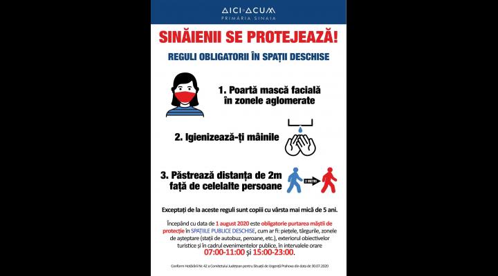 Primaria Sinaia: Avem două cazuri confirmate de persoane infectate cu virusul SARS-CoV-2 la nivelul orașului 