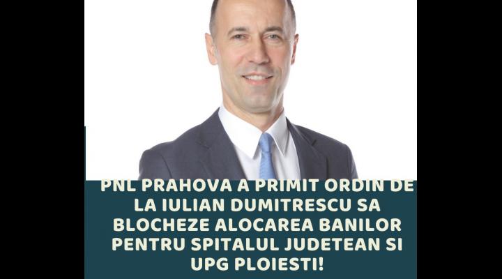 PSD Prahova: Liberalii din Consiliul Județean sabotează proiectele pentru prahoveni, la îndemnul șefului lor de la Călărași, Iulian Dumitrescu!
