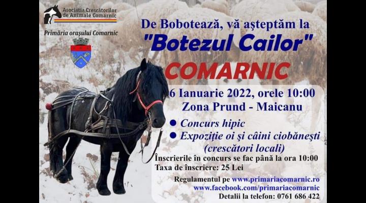 „Botezul cailor”, concurs hipic organizat la Comarnic pe 6 Ianuarie 2022