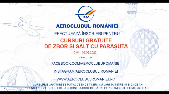 De azi, start pentru înscrierile la cursurile  pentru planor, ULM și parașutism