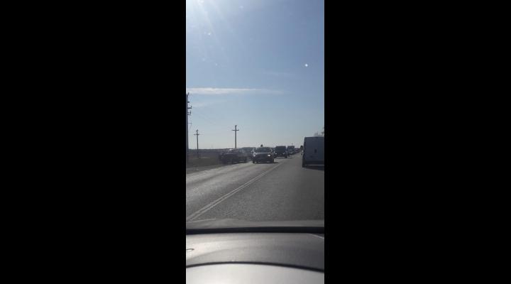 Trafic ingreunat la Blejoi din cauza unui accident - FOTO