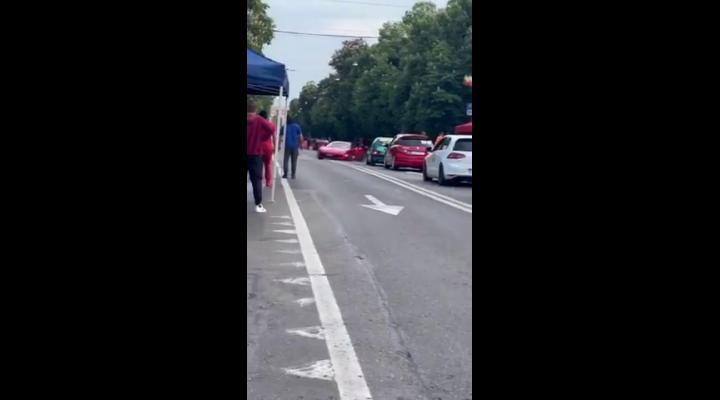 Accident la antrenamentele din cadrul concursului de îndemânare auto din Ploiești/Ferrari, scăpat de sub control