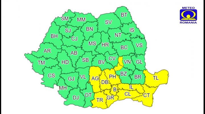 Cod galben, valabil și pentru Prahova, de instabilitate atmosferică temporar accentuată