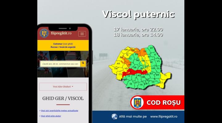 Localitățile din Prahova vizate de codul roșu de vreme severă