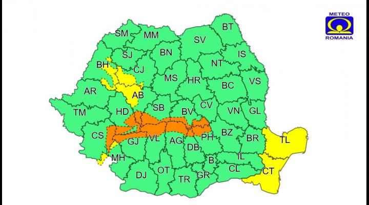 Cod portocaliu, valabil pentru zona de nord a  județului