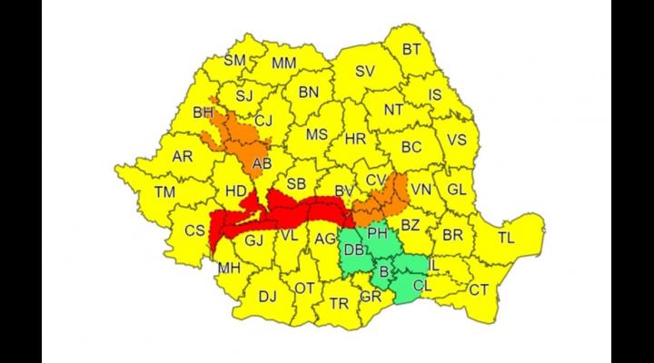 Cod portocaliu pentru zona de munte din Prahova