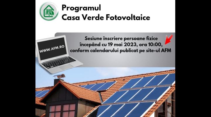 Începe sesiunea de finanțare pentru înscrierea solicitanților persoane fizice în cadrul Programului privind instalarea sistemelor de panouri fotovoltaice pentru producerea de energie electrică