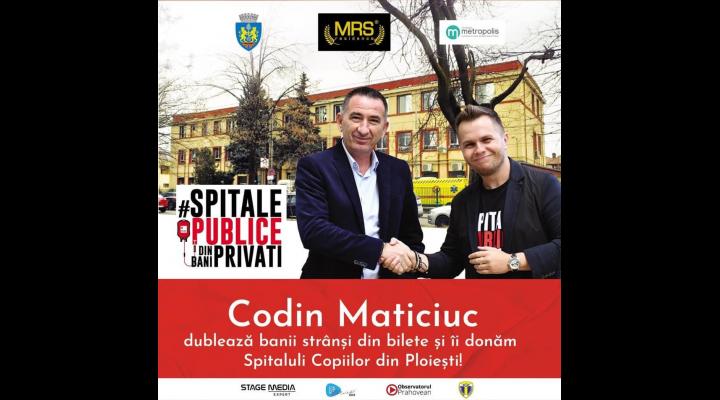 Codin Maticiuc: Ploiești, este rândul tău. Proiectul “Spitale publice din bani privati” vine să renoveze Spitalul de Pediatrie Ploiești. Cum și cu ce sumă, depinde de ploieșteni