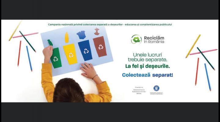 „Reciclăm în România”, campanie națională de conștientizare  și educare privind colectarea separată a deșeurilor