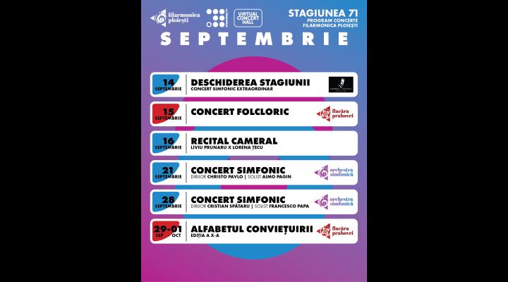 Filarmonica ”Paul Constantinescu” din Ploiești deschide stagiunea 2023/2024 în cadrul Festivalului Internațional ”George Enescu”