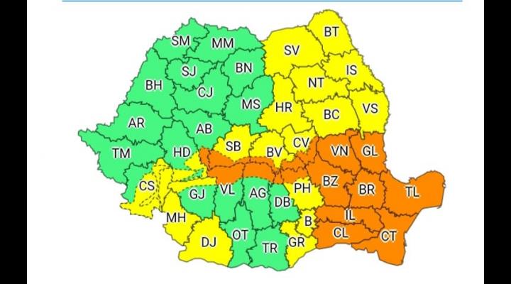 Avertizare emisă de meteorologi/Vânt și ninsori