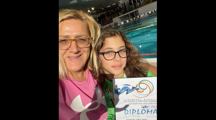 Înot: Alexandra Dosaru, campioană naţională de copii „10 ani” în proba de 200 metri liber!