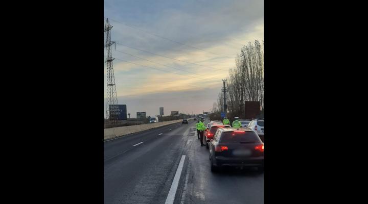 Razie pe DN1, în zona localităților Brazi și Strejnicu