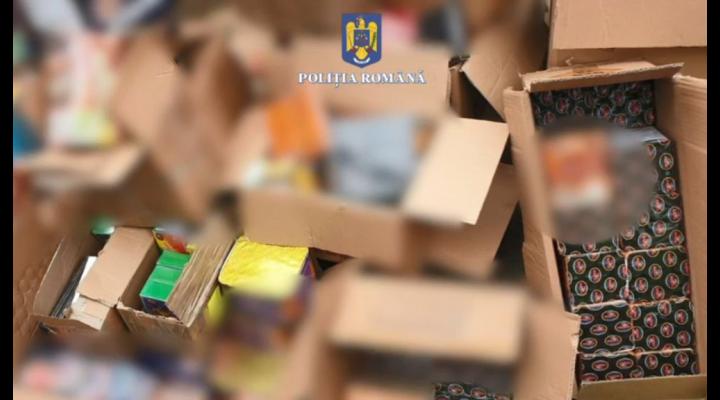 O sută de kilograme de articole pirotehnice, confiscate de polițiștii prahoveni 