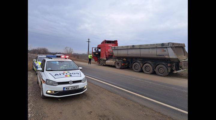 Acțiune rutieră în desfășurare pe Drumul Național 1A 