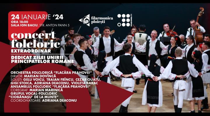 Concert Folcloric, dedicat Zilei Unirii Principatelor Române, la Filarmonica ploieșteană 