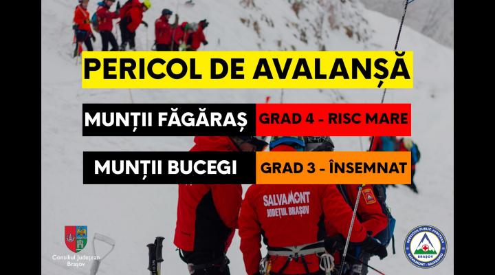 Pericol de avalanșă în Bucegi