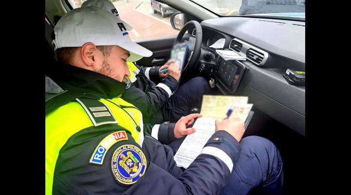 Acțiune rutieră pe DN1B, zona Valea Călugărească 