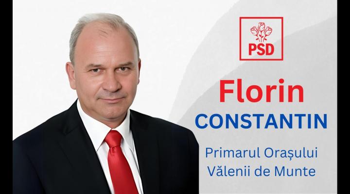 Primarul din Vălenii de Munte, Florin Constantin, candidează pentru un nou mandat din partea PSD