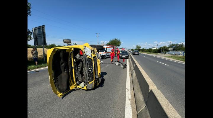 Accident rutier pe DN 1, zona Movila Vulpii-FOTO