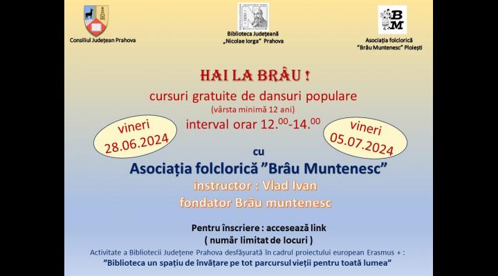 Hai la Brâu!/Se fac cursuri de dans, gratuite, la Biblioteca Județeană „Nicolae Iorga” Ploiești