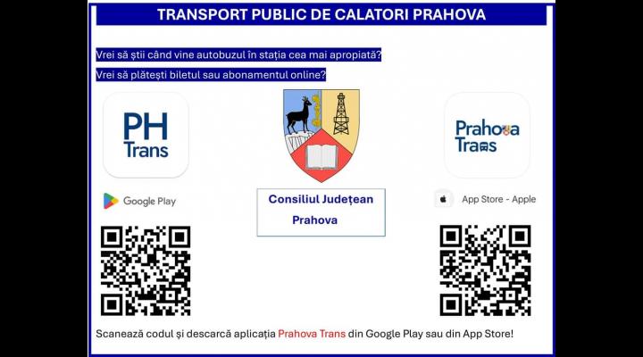 Consiliul Judetean Prahova a lansat aplicația mobilă Prahova Trans pentru transportul public 
