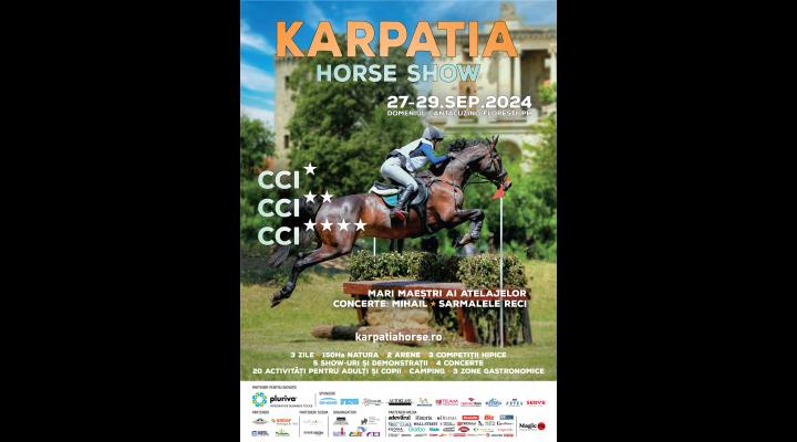 Karpatia Horse Show 2024 începe mâine, 27 septembrie: spectacol ecvestru la cel mai înalt nivel pe Domeniul Cantacuzino