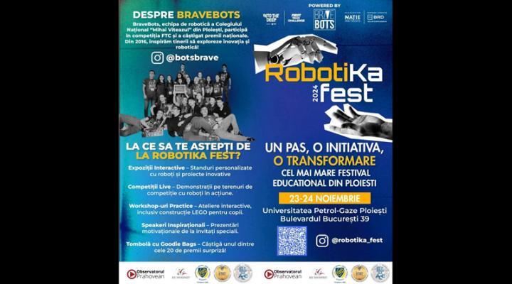 RobotiKa Fest 2024 se apropie/Sunt așteptați pasionați de robotică și științe, dar nu numai