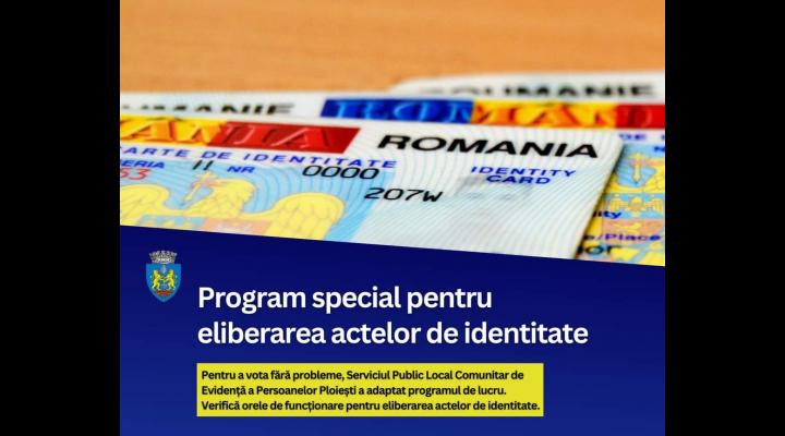 Program special cu publicul la Serviciul Public Local Comunitar de Evidență a Persoanelor Ploiești, pentru a se asigura eficient procesul electoral!