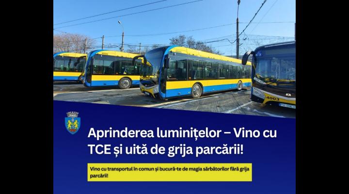 Primaria Ploiesti recomanda utilizarea mijloacelor de transport in comun  celor care vin la aprinderea luminitelor