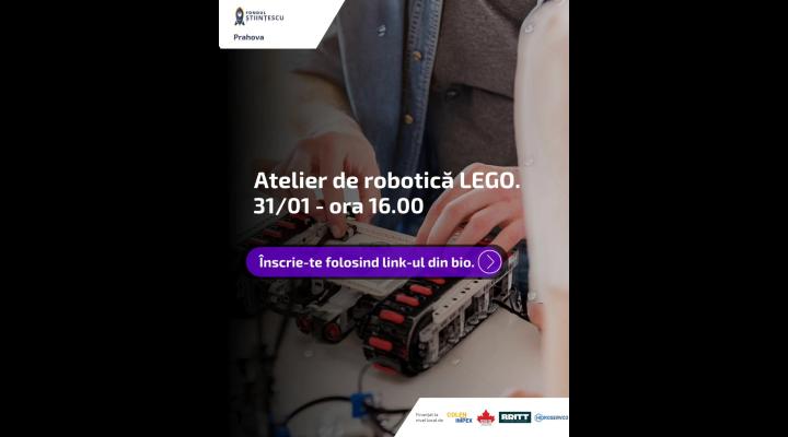 Atelier interactiv de robotică LEGO, organizat de echipa Ro2D2