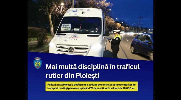 Operatorii de transport marfă,  verificați de polițiștii locali 