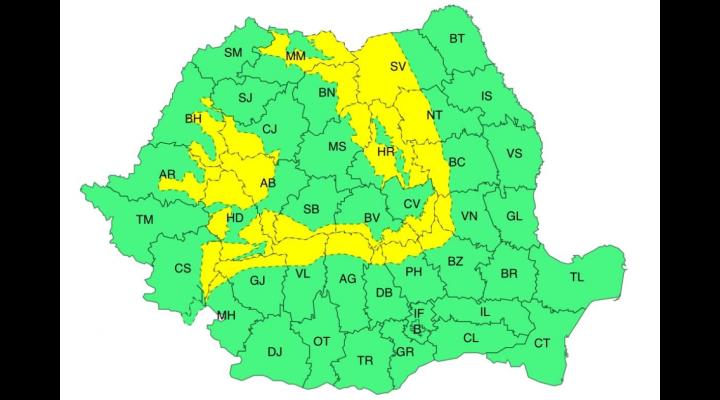 Vant in zona de munte a judetului Prahova