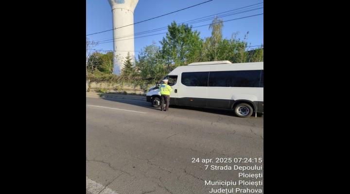 Operatorii de transport marfă și  transport persoane, verificați de polițiștii locali din Ploiești