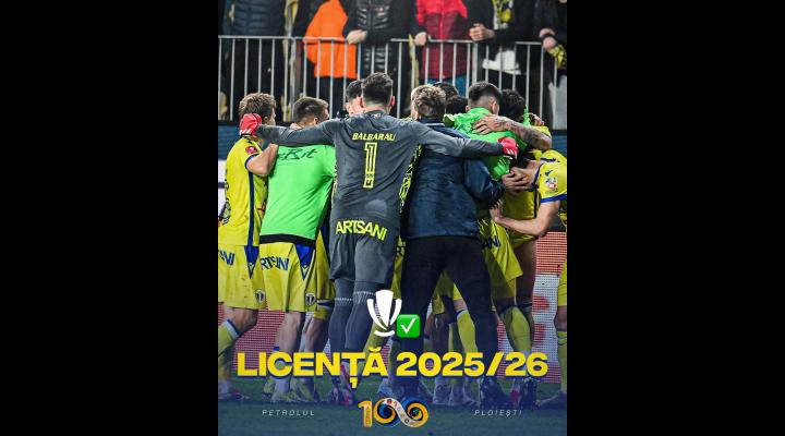 Petrolul Ploiesti, licență pentru sezonul 2025-2026 al Superligii