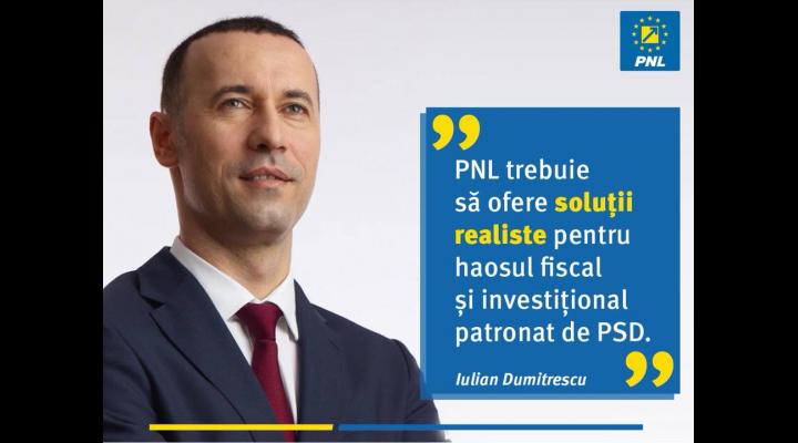 Iulian Dumitrescu, senator PNL: "Economia României și bunăstarea românilor sunt amanetate prin măsuri nesustenabile, prin blocarea investițiilor!"