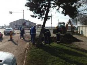 Conducta de gaze fisurata pe str. Crivatului din Ploiesti. Traficul este deviat