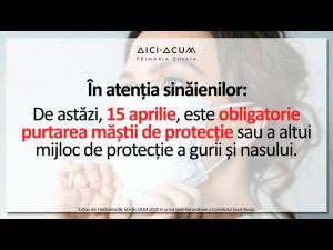 Ce amenzi riscă sinăienii care nu poartă măști de protecție sau alt mijloc de protecție a gurii și nasului