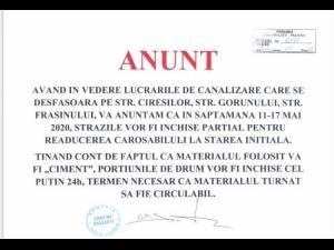 Trei strazi din Paulesti, unde se fac lucrari de canalizare, inchise partial saptamana aceasta