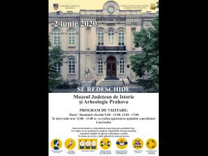 Marți, 2 iunie 2020, se redeschide Muzeul Județean de Istorie și Arheologie Prahova