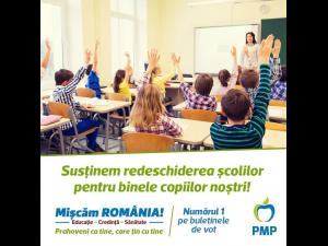 Cătălina Bozianu, candidat PMP la Camera Deputaților: Susținem redeschiderea școlilor măcar pentru elevii de clasele I-IV, așa cum se întâmplă în cele mai multe țări europene