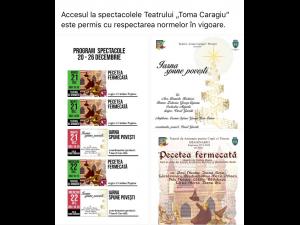 Spectacolele Teatrului „Toma Caragiu” de saptamana aceasta