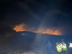 VIDEO: Incendiu de amploare la Ditesti/ Au intervenit pompierii din Prahova si Dambovita