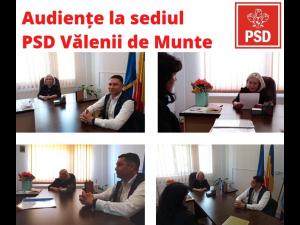 Deputatii PSD Bogdan Toader si Rodica Paraschiv acorda audiente in judet/ Azi au fost la Valenii de Munte