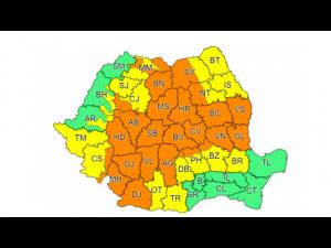 Cod portocaliu de vreme rea, valabil și pentru zona de munte din Prahova