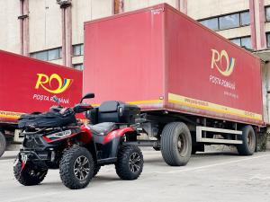 Poșta Română livrează colete cu ATV-ul   
