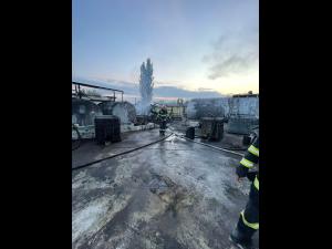 Incendiu reziduuri petroliere în comuna prahoveana Albești Paleologu 