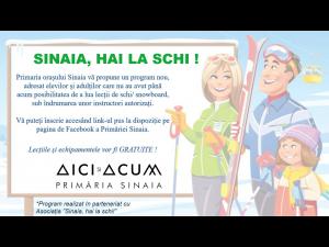 Lecții gratuite de schi, la Sinaia/Anunțul Primăriei